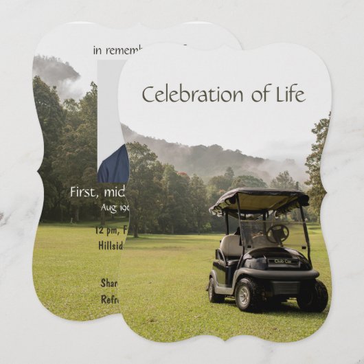 Memberservice Einladung Golfers Golfplatz (Vorne/Hinten)