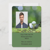 Memberservice Einladung Golfers Golfplatz (Rückseite)