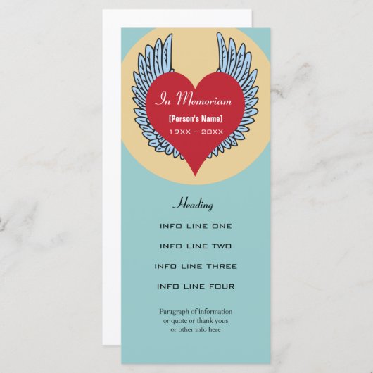 Memberservice-Einladung oder Programmkarte Programm (Vorne/Hinten)