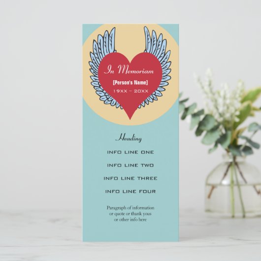 Memberservice-Einladung oder Programmkarte Programm (Stehend Vorderseite)