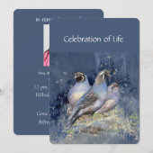 Memberservice: Einladung zum Quail Bird in Kalifor (Vorne/Hinten)