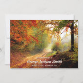 Memberservice Fall Wald Herbst hinzufügen Ihr Foto Einladung (Vorderseite)