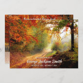 Memberservice Fall Wald Herbst hinzufügen Ihr Foto Einladung (Vorne/Hinten)