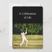 Memberservice laden Cricket Player-Spiel ein Einladung (Rückseite)