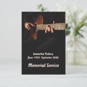 Memberservice laden Gitarrenspielermusiker ein Einladung (Stehend Vorderseite)