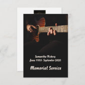 Memberservice laden Gitarrenspielermusiker ein Einladung (Vorne/Hinten)