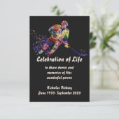 Memberservice laden Hockey-Player-Musiker ein Einladung (Stehend Vorderseite)