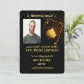 Memberservice laden Poker Card Game ein Einladung (Stehend Vorderseite)