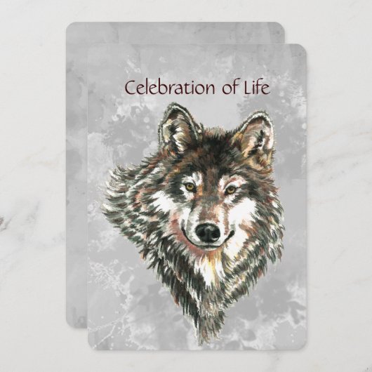 Memberservice laden Wolf Wolves Tierart ein Einladung (Vorne/Hinten)