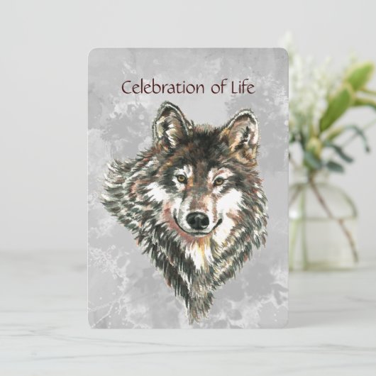 Memberservice laden Wolf Wolves Tierart ein Einladung (Stehend Vorderseite)