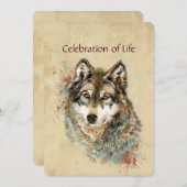 Memberservice laden Wolf Wolves Tierart ein Einladung (Vorne/Hinten)