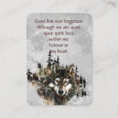 Memberservice laden Wolf Wolves Tierart ein Visitenkarte (Vorderseite)