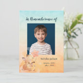 Memberservice lädt Niedliche Fox-Kunst für Kinder Einladung (Stehend Vorderseite)