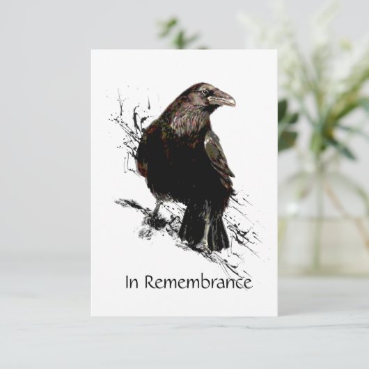 Memberservice lädt Raven Black Bird ein Einladung (Stehend Vorderseite)
