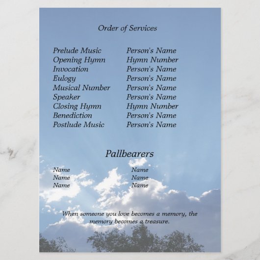 Memberservice Sun Rays Foto Flat Program Programm (Rückseite)