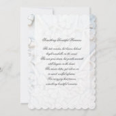 Memberservice Weiße Blumenkarte Einladung (Rückseite)