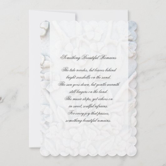 Memberservice Weiße Blumenkarte Einladung (Rückseite)