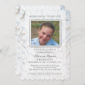 Memberservice Weiße Blumenkarte Einladung (Vorne/Hinten)