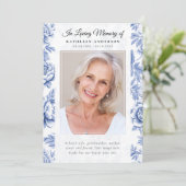 Membership-Service-Programm für das Blue Toile-Fot Einladung (Stehend Vorderseite)