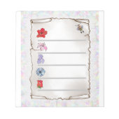 Memboard Blumenmerkblatt Notizblock (Vorderseite)