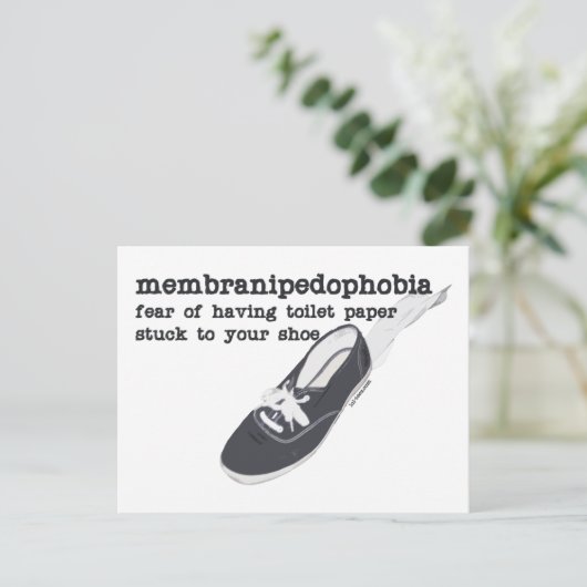 Membranophobie Postkarte (Stehend Vorderseite)