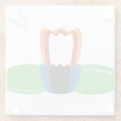 Membranprotein-Untersetzer Glasuntersetzer (Rückseite)