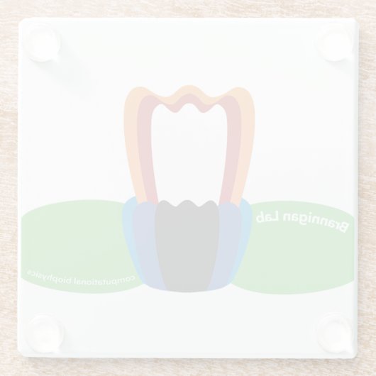 Membranprotein-Untersetzer Glasuntersetzer (Rückseite)