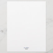 Membrete Magnolias azules Briefbogen (Rückseite)