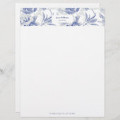 Membrete Magnolias azules Briefbogen (Vorne/Hinten)