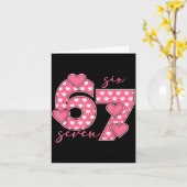 Meme 67 6 7 Six Seven Funny Valentines Day  Karte (Gelbe Blume)