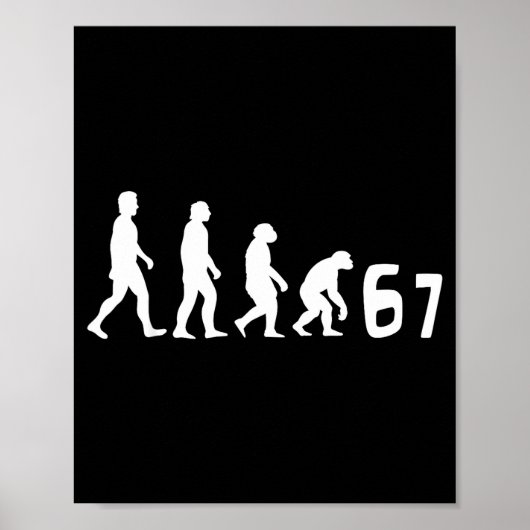 Meme 67 Brainrot Funny Parents Teachers Teenagers Poster (Vorne)