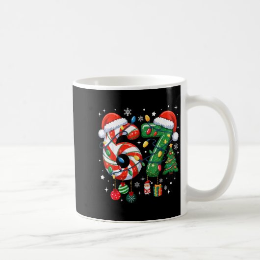 Meme 6 7 Christmas Matching Outfit Six Seven Trend Kaffeetasse (Rechts)