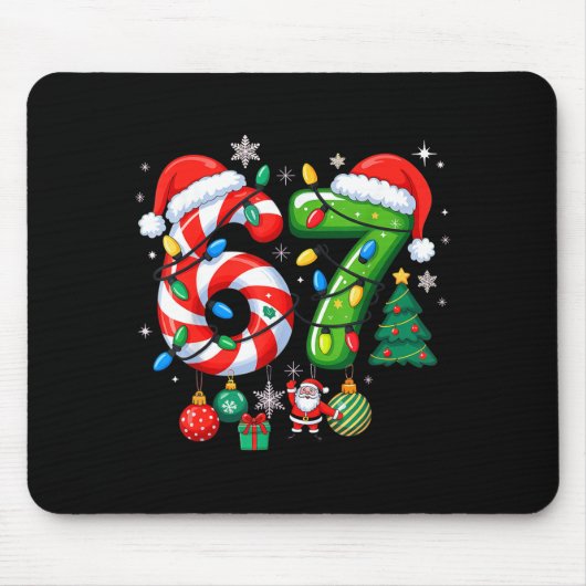 Meme 6 7 Christmas Matching Outfit Six Seven Trend Mousepad (Vorne)
