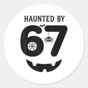 Meme 6 7 italienischer Brainrot-Halloween-Kostüm H Runder Aufkleber