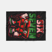 Meme 6 7 Six Seven Italian Brainrot Christmas Red  Fleecedecke (Vorderseite (Horizontal))