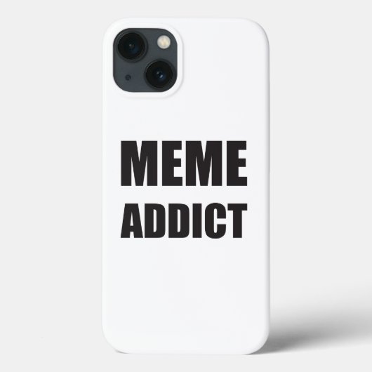 "Meme Addict" schwarze Textgestaltung Case-Mate iPhone Hülle (Rückseite)