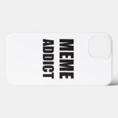 "Meme Addict" schwarze Textgestaltung Case-Mate iPhone Hülle (Rückseite (Horizontal))