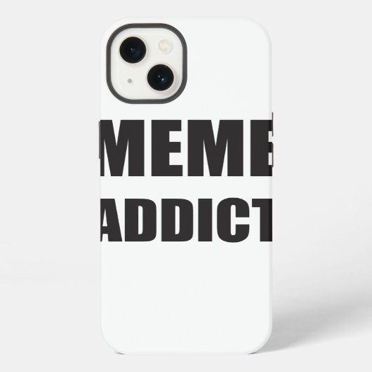 "Meme Addict" schwarze Textgestaltung iPhone Hülle (Rückseite)
