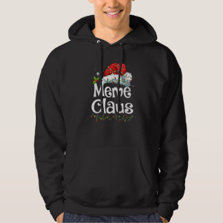 Meme Claus Santa Hut Weihnachten Pyjama Familie Üb Hoodie