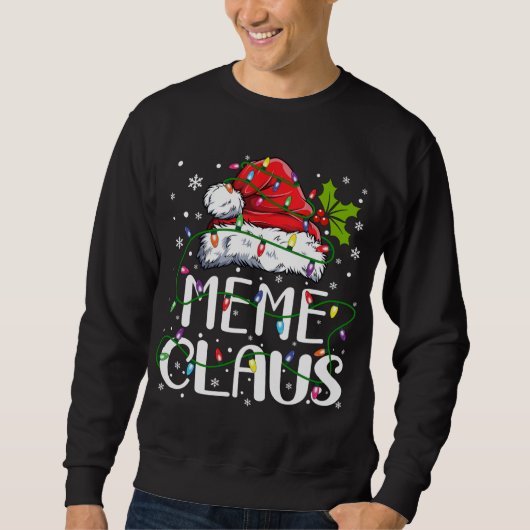 Meme Claus Weihnachts-Weihnachtsmannmütze Matching Sweatshirt (Vorderseite)
