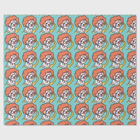 Meme Clown Wrapping Paper - Funny Design Geschenkpapier (Flach)