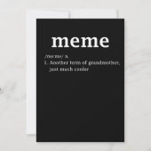 Meme Definition Funny Oma Mutter Day Frauen Save The Date (Vorderseite)