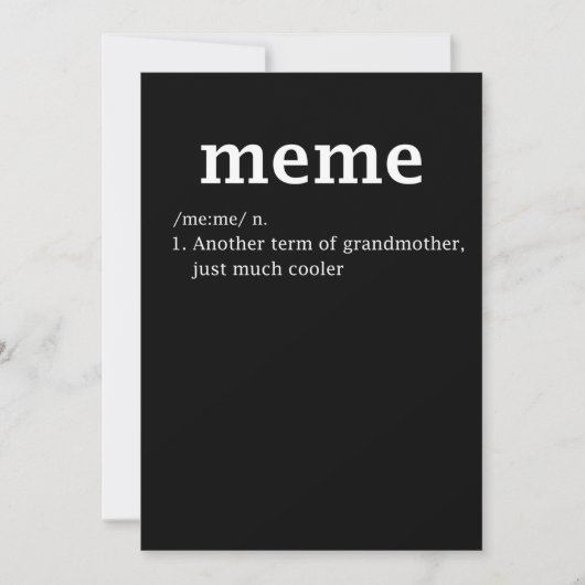 Meme Definition Funny Oma Mutter Day Frauen Save The Date (Vorderseite)