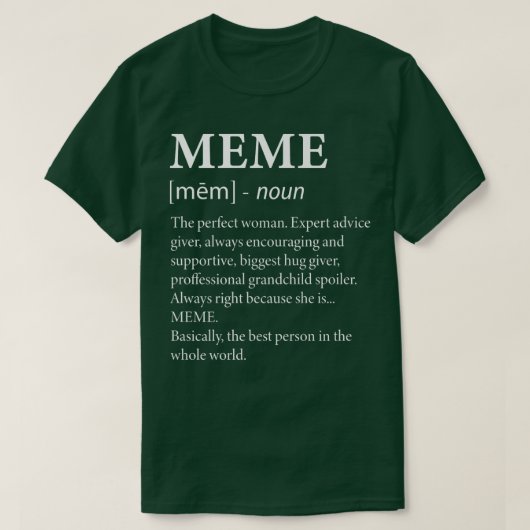 Meme Definition Funny Oma T-Shirt (Design vorne)