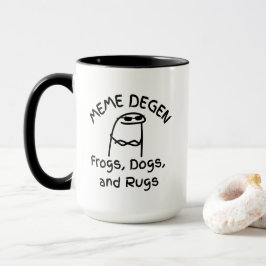 MEME DEGEN - Frösche, Hunde und Rugs | Funny Crypt Tasse