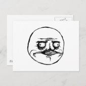Meme Face Postkarte (Vorne/Hinten)