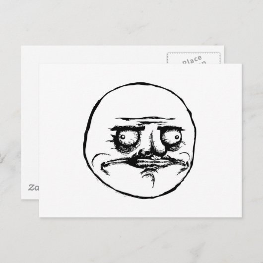 Meme Face Postkarte (Vorne/Hinten)