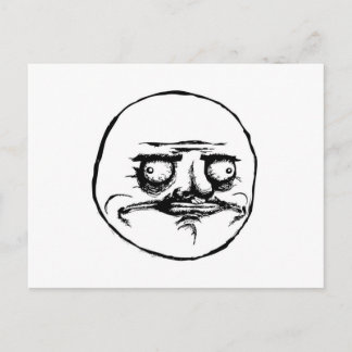 Meme Face Postkarte