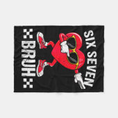 Meme Funny 67 Six Seven Bruh Heart Valentines Men  Fleecedecke (Vorderseite (Horizontal))