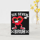 Meme Funny 67 Six Seven Bruh Heart Valentines Men Karte (Gelbe Blume)